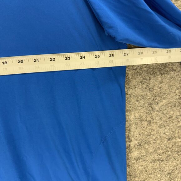 Attitudes Mini Dress Women 3X Plus Blue Short V-Neck Long Sleeve Pullover Casual - Picture 5 of 7